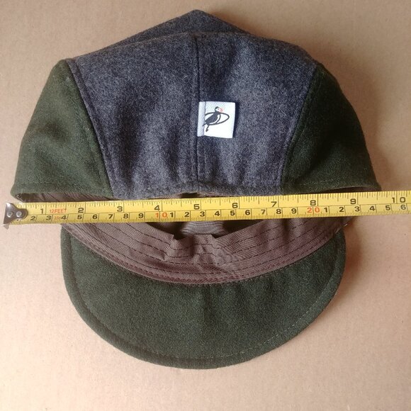 Vintage Penguin made in Canada Mens wool blend grey green cap hat with b… - Picture 6 of 10